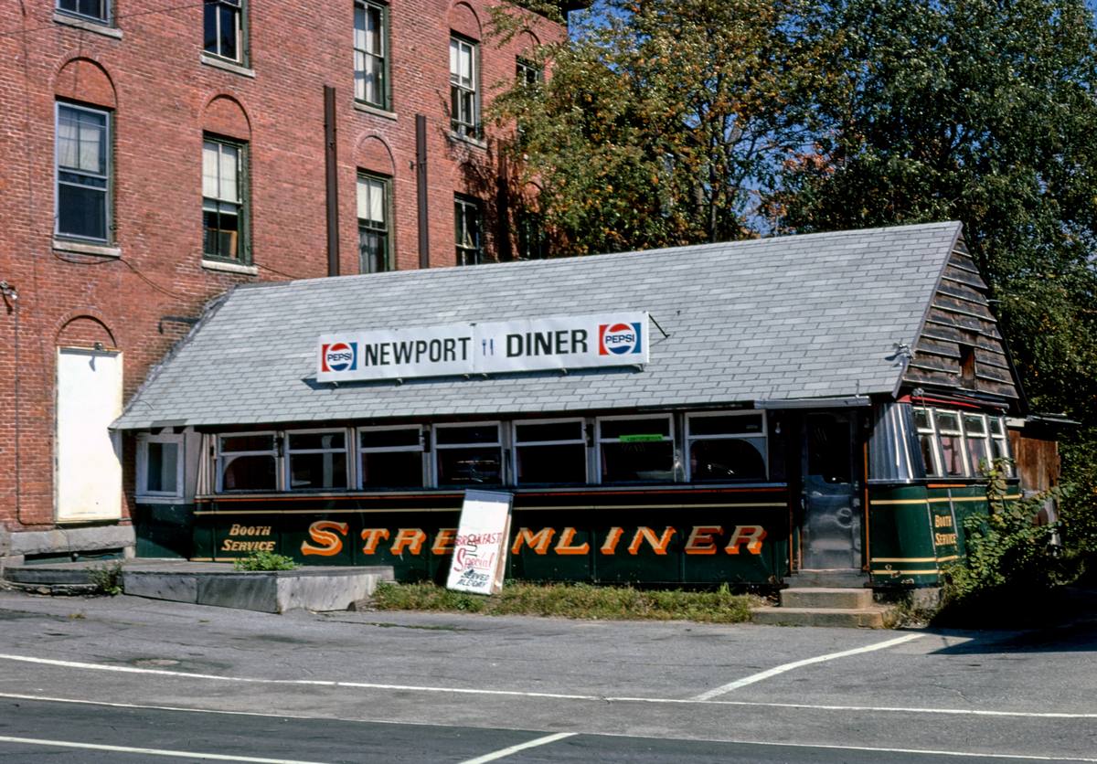 Historic Photo : 1984 Newport Diner, Main Street, Newport, New Hampshire | Margolies | Roadside America Collection | Vintage Wall Art :