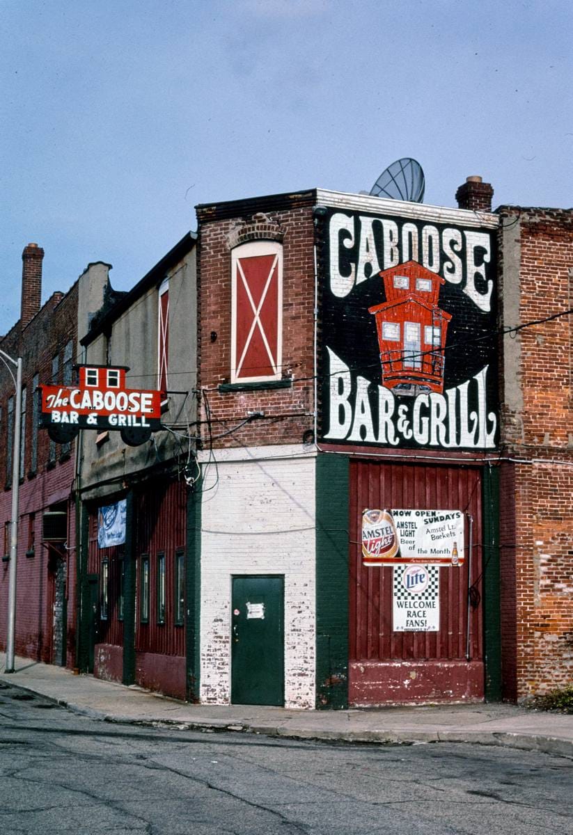 Historic Photo : 2004 Caboose Bar & Grill, 15th Street, Anderson, Indiana | Margolies | Roadside America Collection | Vintage Wall Art :