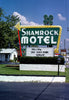 Historic Photo : 1986 Shamrock Motel sign, Chattanooga, Tennessee | Margolies | Roadside America Collection | Vintage Wall Art :
