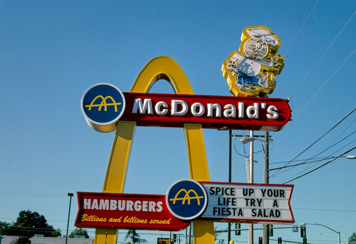 Historic Photo : 2004 McDonald's Restaurant sign, 21st Street, Lewiston, Idaho | Margolies | Roadside America Collection | Vintage Wall Art :