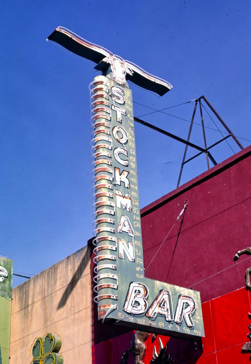 Historic Photo : 1987 Stockman Bar sign, Wibaux, Montana | Margolies | Roadside America Collection | Vintage Wall Art :