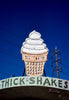 Historic Photo : 1979 Gary's Thick Shakes ice cream sign, N. Main Street (Route 17), Jacksonville, Florida | Margolies | Roadside America Collection | Vintage Wall Art :