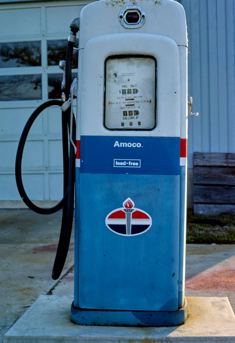 Historic Photo : 1977 Amoco gas pump, Columbus, Indiana | Margolies | Roadside America Collection | Vintage Wall Art :