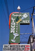 Historic Photo : 1993 Rex Package liquor sign, Washington Avenue, Cairo, Illinois | Margolies | Roadside America Collection | Vintage Wall Art :