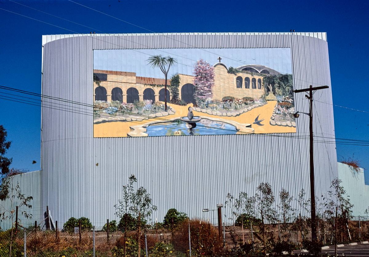 Historic Photo : 1979 Mission Drive-in Theater, San Juan Capistrano, California | Margolies | Roadside America Collection | Vintage Wall Art :