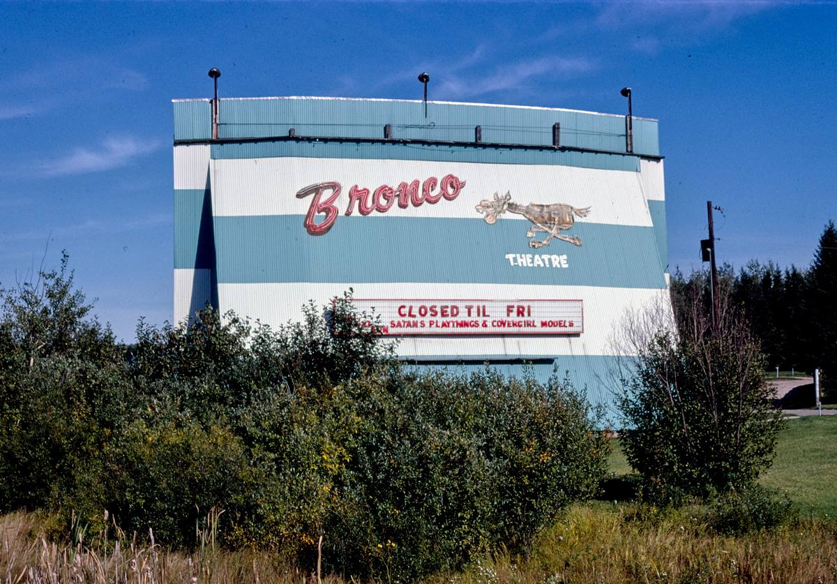Historic Photo : 1980 Bronco Drive-in Theater, Route 2, Bemidji, Minnesota | Margolies | Roadside America Collection | Vintage Wall Art :