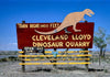 Historic Photo : 1981 Cleveland Lloyd Dinosaur Quarry billboard, Route 10, after Huntington, Utah | Margolies | Roadside America Collection | Vintage Wall Art :
