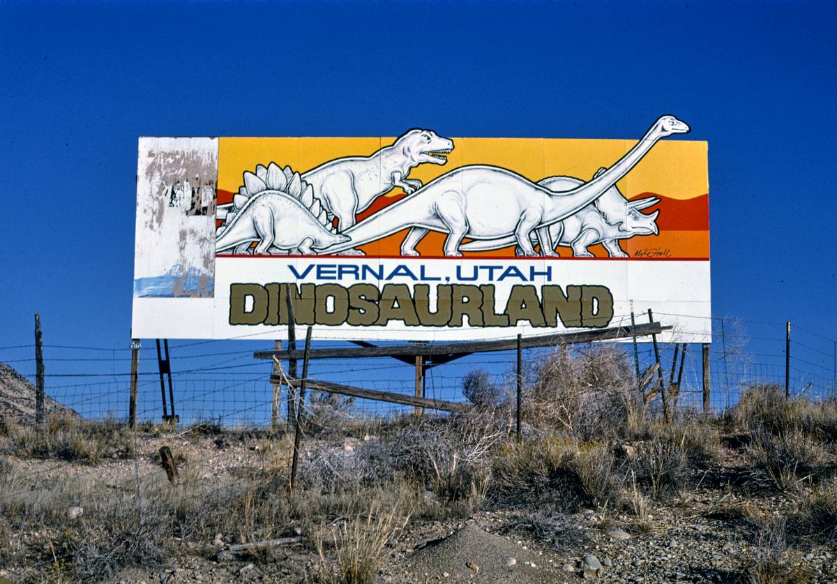 Historic Photo : 1991 Vernal billboard, Route 40, Vernal, Utah | Margolies | Roadside America Collection | Vintage Wall Art :