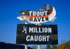 Historic Photo : 1980 Sign: "Trout Haven, 1/2 million caught," Black Hills, South Dakota | Margolies | Roadside America Collection | Vintage Wall Art :