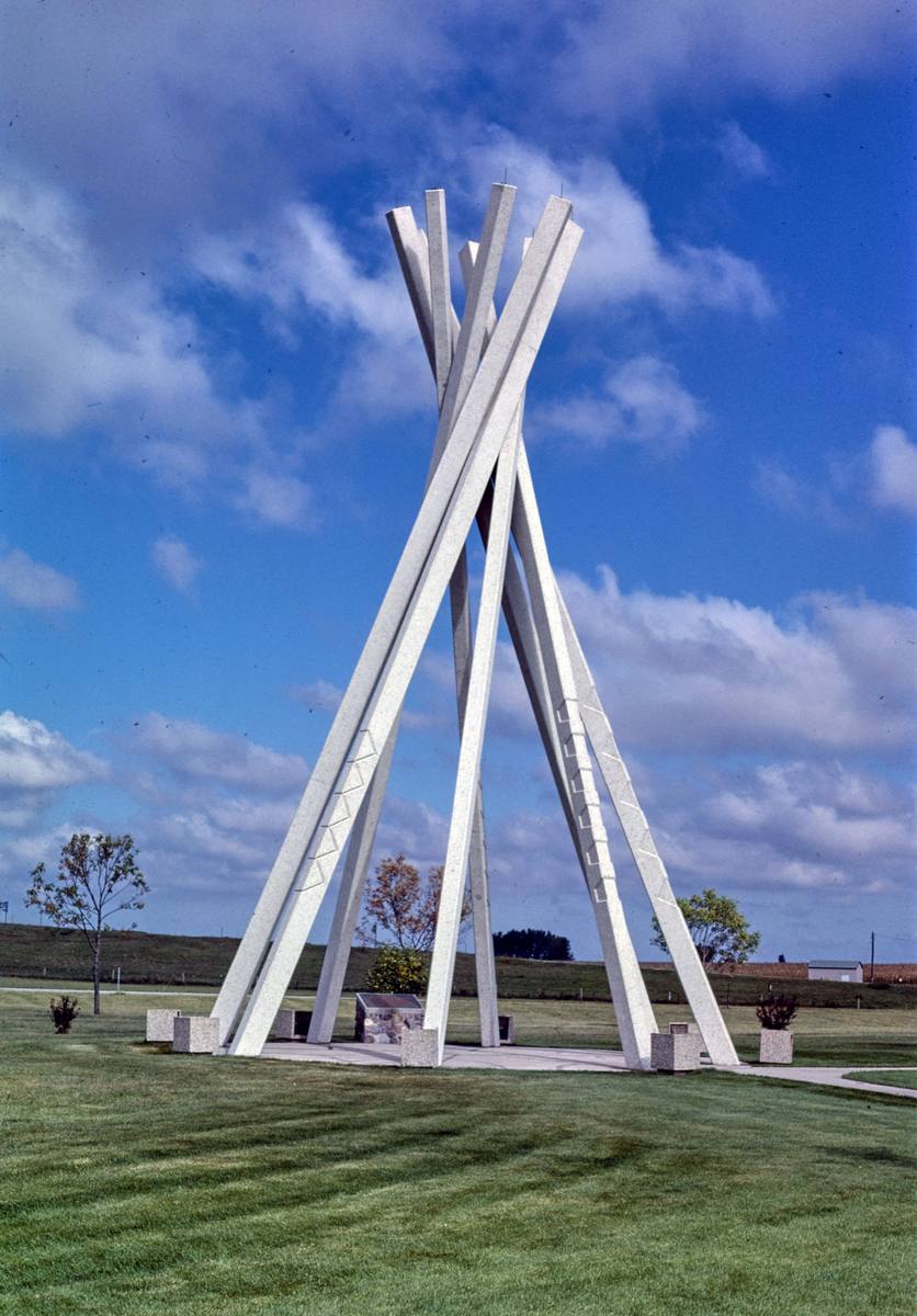 Historic Photo : 1987 Teepee structure, rest stop, I-29, Junction City, South Dakota | Margolies | Roadside America Collection | Vintage Wall Art :