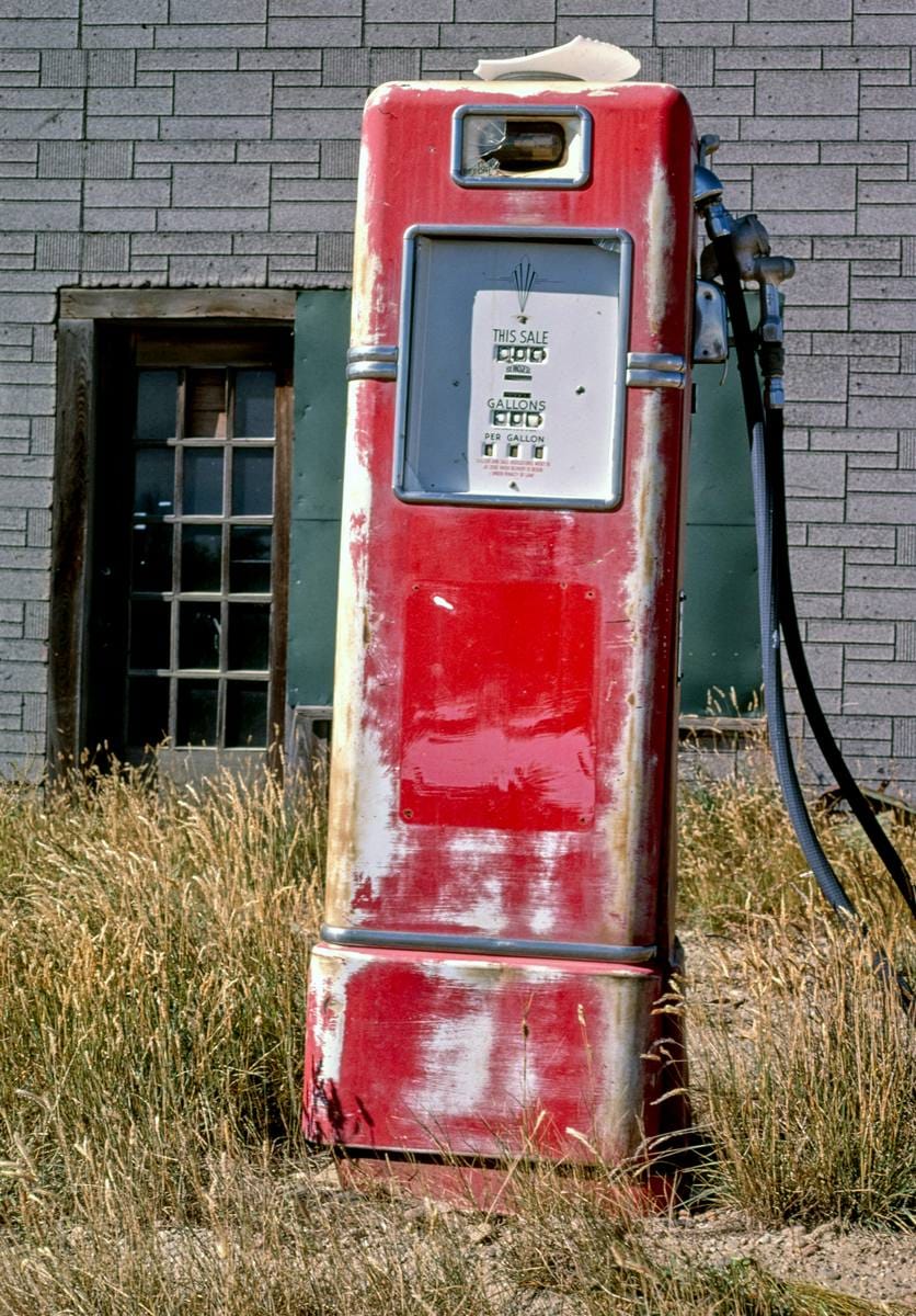 Historic Photo : 1987 Gas pump, Joplin, Montana | Margolies | Roadside America Collection | Vintage Wall Art :