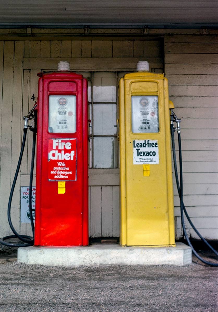 Historic Photo : 1979 Two Texaco pumps, Rt. 1, Dumfries, Virginia | Margolies | Roadside America Collection | Vintage Wall Art :