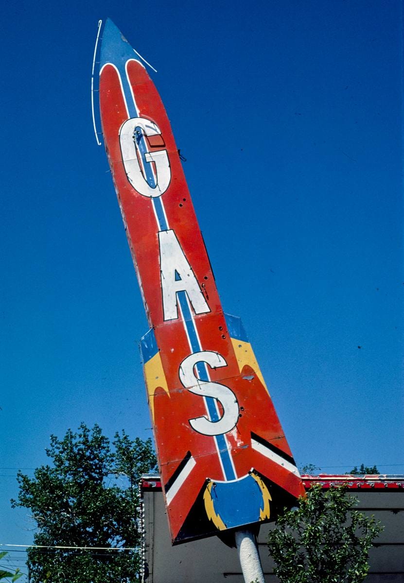 Historic Photo : 1981 Milk Depot gas sign (#2), Salt Lake City, Utah | Margolies | Roadside America Collection | Vintage Wall Art :