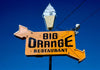 Historic Photo : 1979 Big Orange ice cream sign, Rt. 41A, Clarksville, Tennessee | Margolies | Roadside America Collection | Vintage Wall Art :