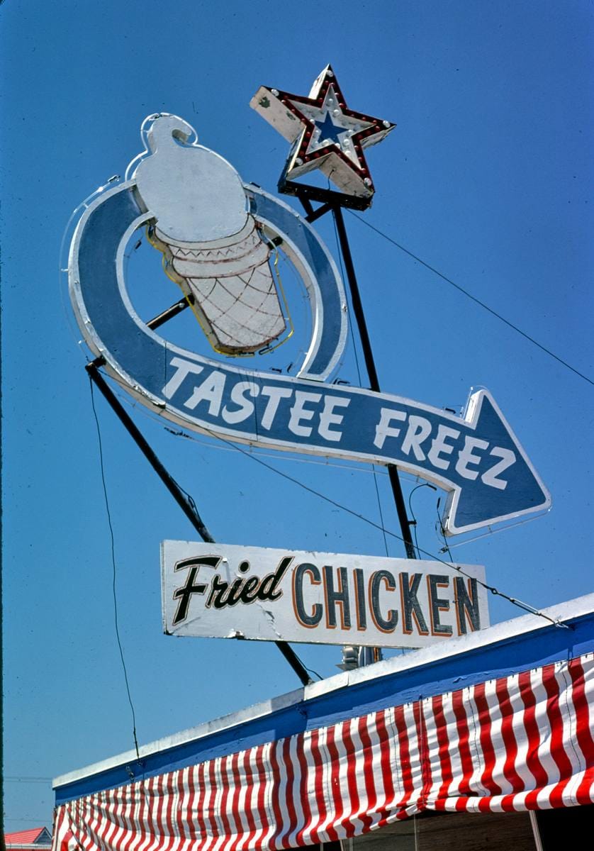 Historic Photo : 1979 Tastee Freez ice cream sign, Rt. 1, St. Augustine, Florida | Margolies | Roadside America Collection | Vintage Wall Art :