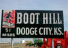 Historic Photo : 1979 Billboard: "Boot Hill, 51 miles, Dodge City, KS," near Goddard, Sublette, Kansas | Photo by: John Margolies |