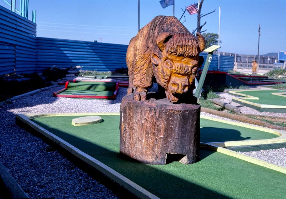 Historic Photo : 1987 Buffalo, Mini-Golf at Flags of Fun Amusement Park, Rapid City, South Dakota | Margolies | Roadside America Collection | Vintage Wall Art :