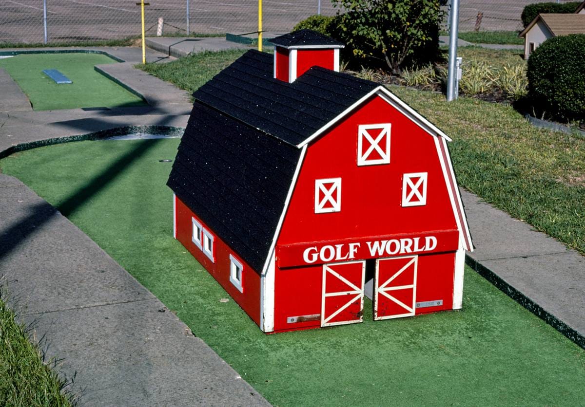 Historic Photo : 1986 Barn, Jackson Golf World, Route 51, Jackson, Mississippi | Margolies | Roadside America Collection | Vintage Wall Art :