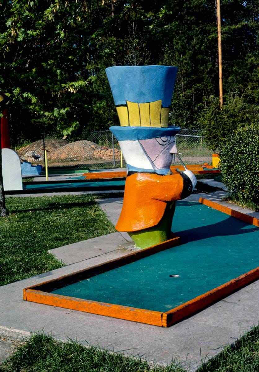 Historic Photo : 1982 Mad Hatter, Sir Goony Golf, Independence Boulevard, Charlotte, North Carolina | Margolies | Roadside America Collection | Vintage Wall Art :