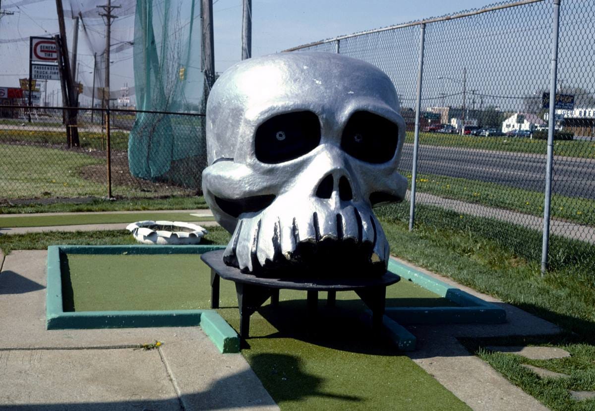 Historic Photo : 1986 Skull hole, Jawor's Fun Golf, Roseville, Michigan | Margolies | Roadside America Collection | Vintage Wall Art :