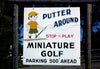 Historic Photo : 1987 Sign, Putter Around mini golf, Deception Pass, Washington | Margolies | Roadside America Collection | Vintage Wall Art :