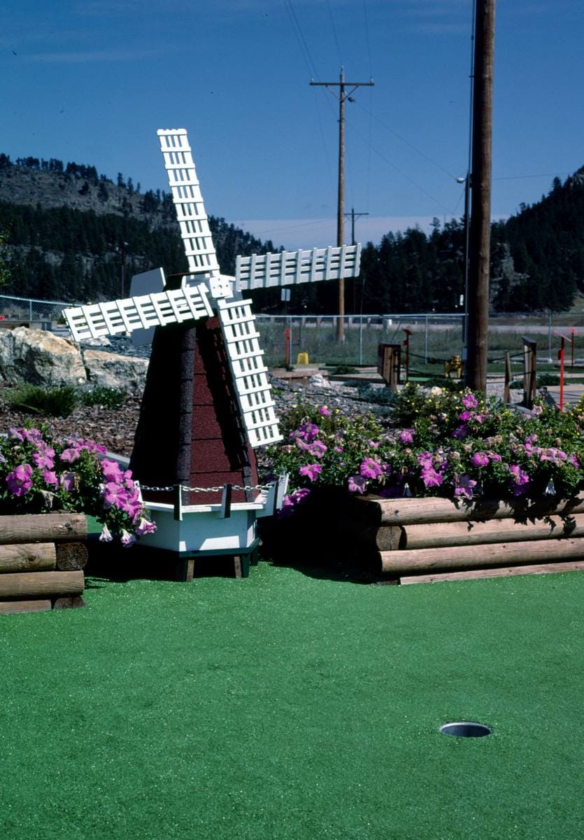 Historic Photo : 1987 Windmill, Golden West mini golf, Hill City, South Dakota | Margolies | Roadside America Collection | Vintage Wall Art :
