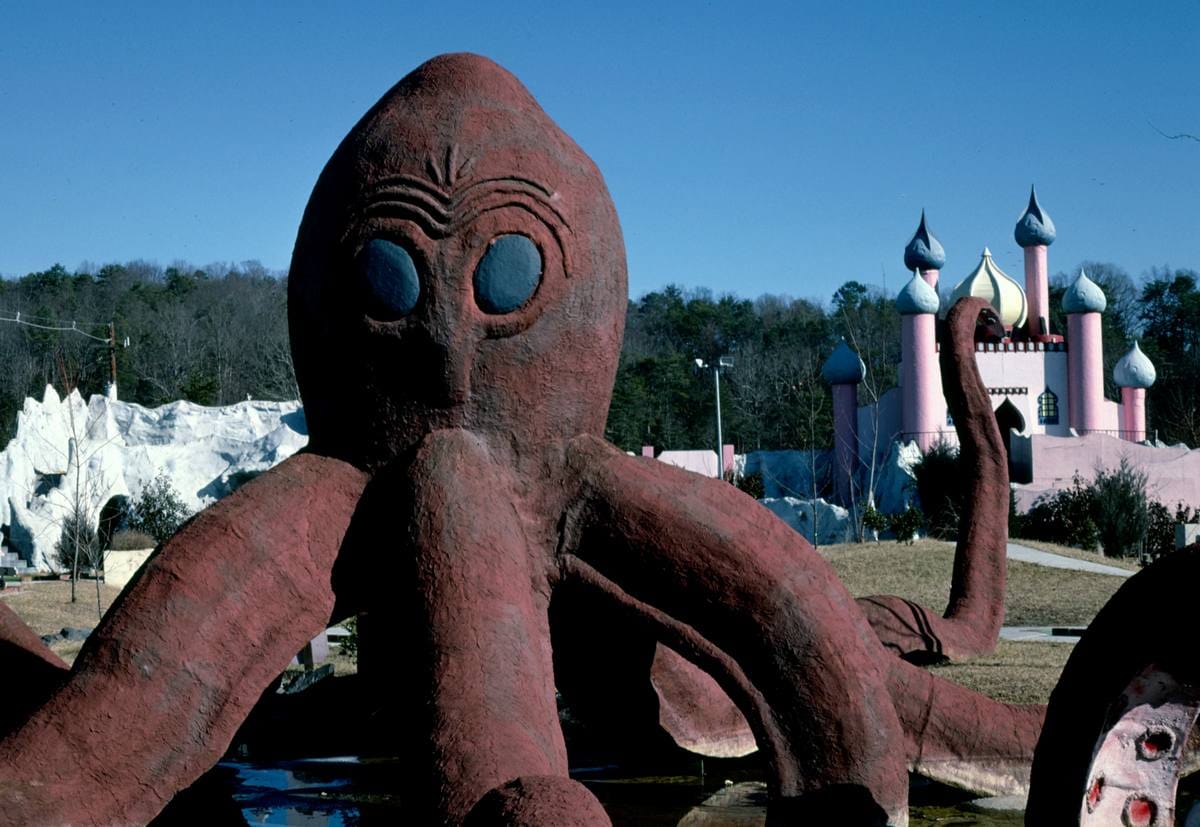 Historic Photo : 1984 Octopus and overall, Adventure Golf, Route 441, Pigeon Forge, Tennessee | Margolies | Roadside America Collection | Vintage Wall Art :