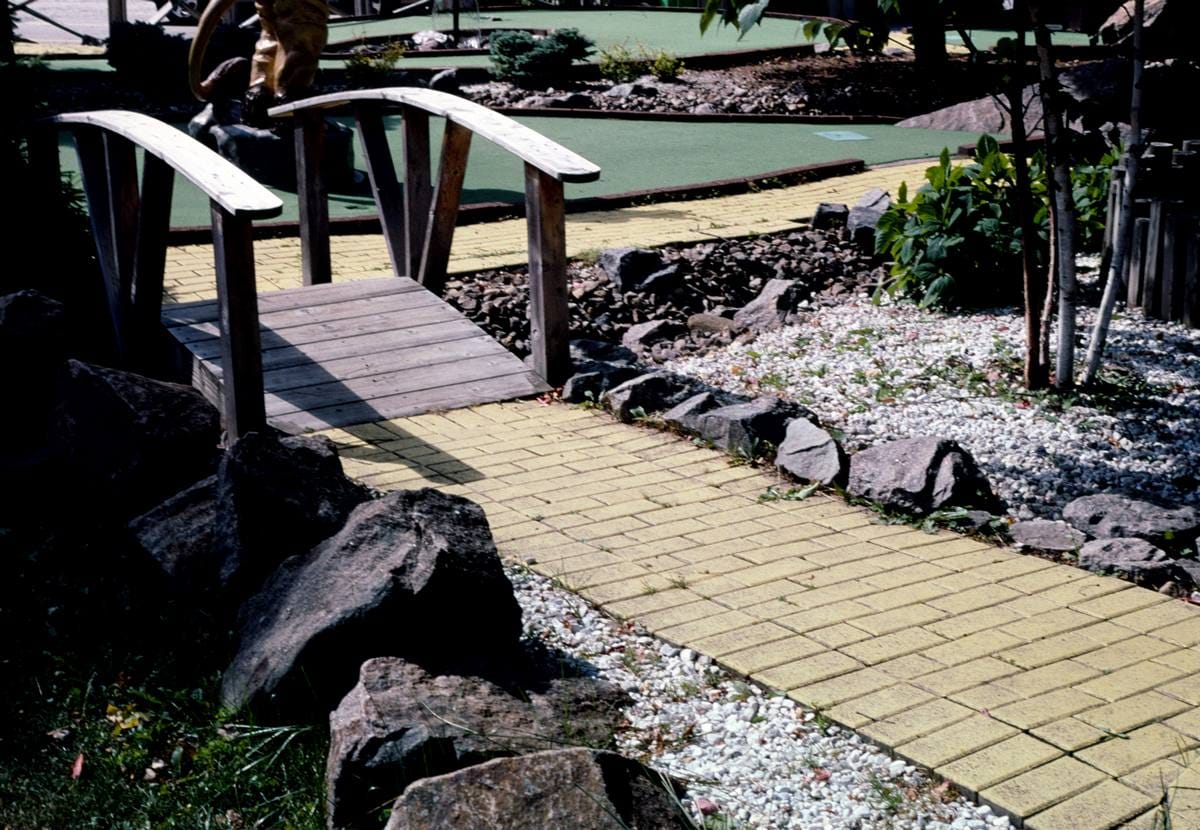 Historic Photo : 2002 Yellow Brick Road 1, Over the Rainbow mini golf, Old Forge, New York | Margolies | Roadside America Collection | Vintage Wall Art :