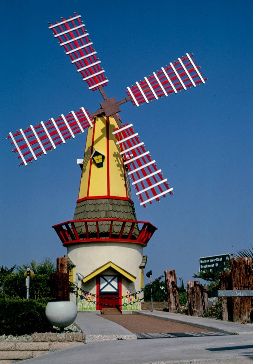 Historic Photo : 1981 Windmill 1, Fountain Valley mini golf, Fountain Valley, California | Margolies | Roadside America Collection | Vintage Wall Art :