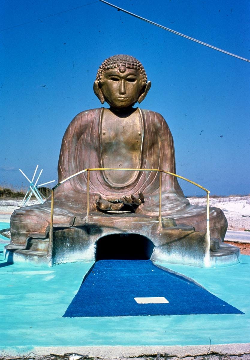 Historic Photo : 1979 Buddha hole, Magic Carpet Golf, Walton Beach, Florida | Margolies | Roadside America Collection | Vintage Wall Art :