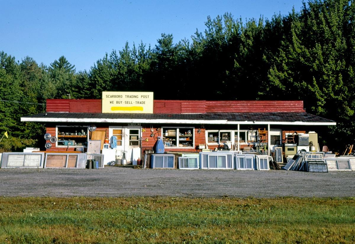 Historic Photo : 1984 Storefront, Scarborough Trading Post, Route 1, Scarborough, Maine | Margolies | Roadside America Collection | Vintage Wall Art :
