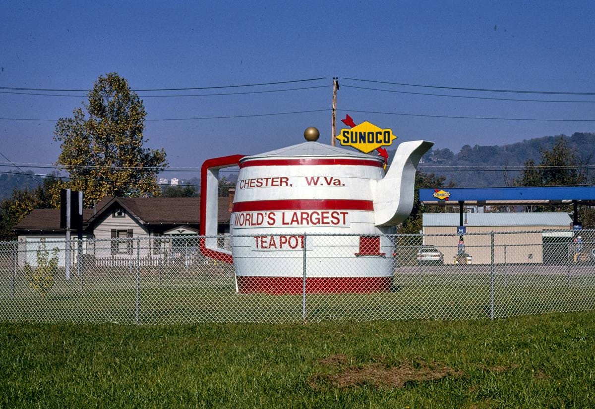 Historic Photo : 1995 Teapot, Teapot Building, Chester, West Virginia | Margolies | Roadside America Collection | Vintage Wall Art :