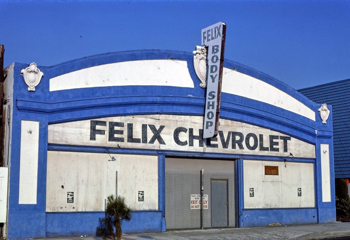 Historic Photo 1977 Felix Body Shop, Los Angeles, California Margo Historic Pictoric