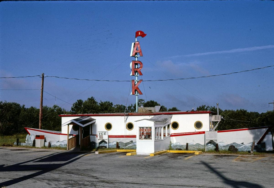 Historic Photo : 1985 Ark Fast Food, Jacksonville, North Carolina | Margolies | Roadside America Collection | Vintage Wall Art :