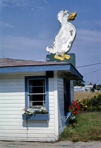Historic Photo : 1984 Drake's Island Motel office, Wells, Maine | Margolies | Roadside America Collection | Vintage Wall Art :