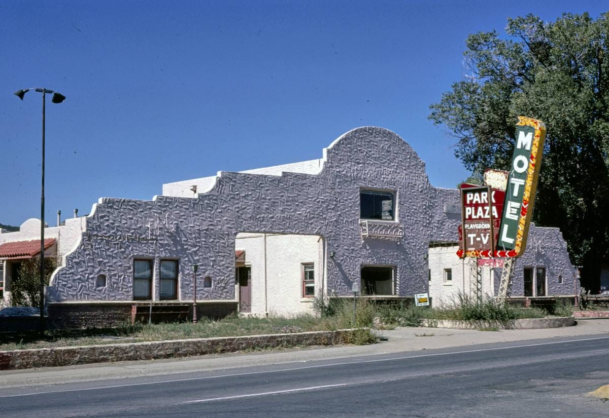 Historic Photo : 1980 Park Plaza Motel, Raton, New Mexico | Margolies | Roadside America Collection | Vintage Wall Art :