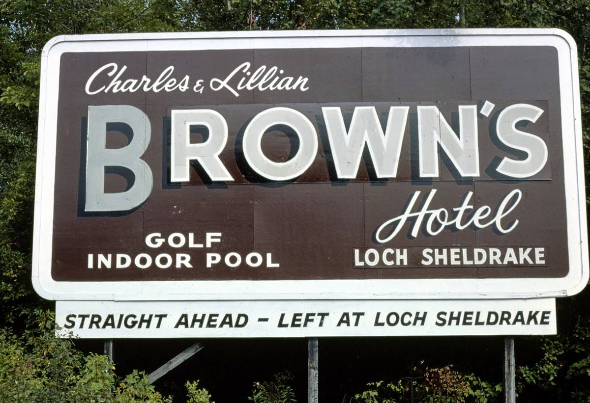 Historic Photo : 1977 Brown's Hotel, Loch Sheldrake, New York | Margolies | Roadside America Collection | Vintage Wall Art :