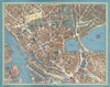 Historic Map : Hamburg, Germany., 1964, Vintage Wall Art