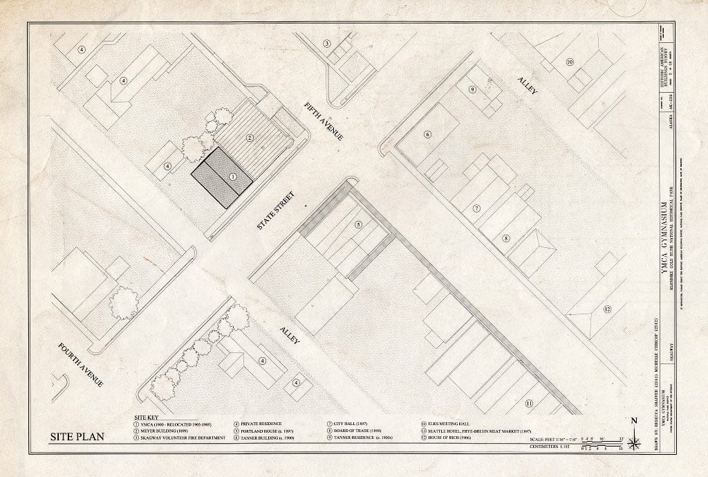 Blueprint Site Plan - YMCA Gymnasium, 475 State Street, Skagway, Skagway, AK