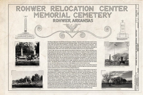Blueprint Title Sheet - Rohwer Relocation Center Memorial Cemetery, Arkansas Highway #1, Rohwer, Desha County, AR