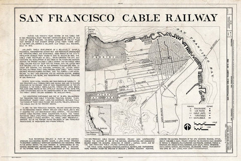 Blueprint Title Sheet - San Francisco Cable Railway, Washington & Mason Streets, San Francisco, San Francisco County, CA