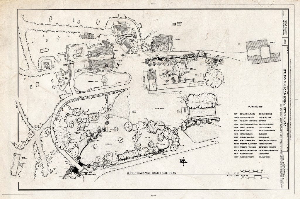 Blueprint HABS Cal,14-DVNM,1- (Sheet 2 of 6) - Death Valley Ranch, Death Valley Junction, Inyo County, CA
