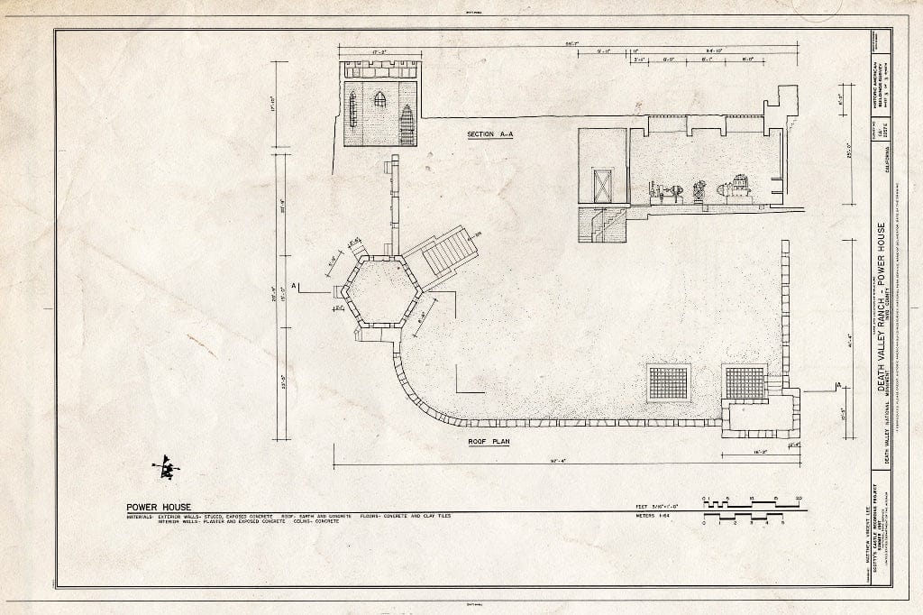 Blueprint HABS Cal,14-DVNM,1-E- (Sheet 3 of 3) - Death Valley Ranch, Power House, Death Valley Junction, Inyo County, CA