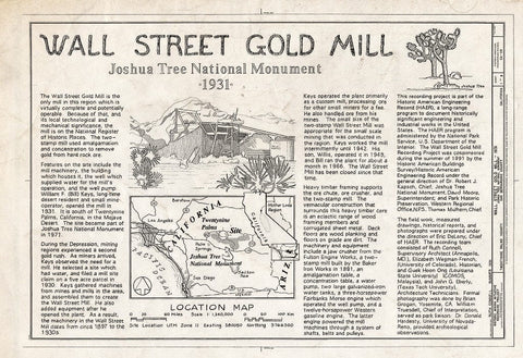 Blueprint Title Sheet - Wall Street Gold Mill, Twentynine Palms, San Bernardino County, CA