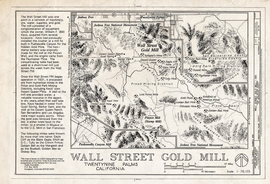 Blueprint Site Plan - Wall Street Gold Mill, Twentynine Palms, San Bernardino County, CA