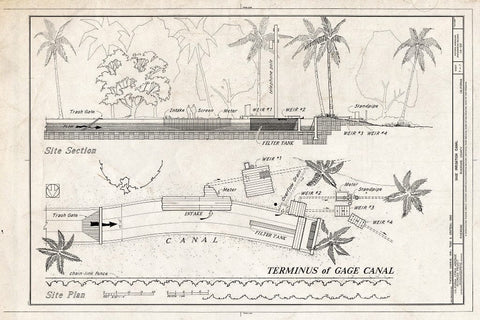 Blueprint Terminus of Gage Canal - Gage Irrigation Canal, Running from Santa Ana River to Arlington Heights, Riverside, Riverside County, CA