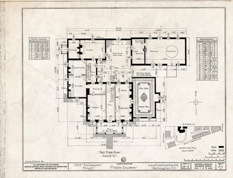 Blueprint 1. First Floor Plan - The Maples, 630 South Carolina Avenue Southeast, Washington, District of Columbia, DC