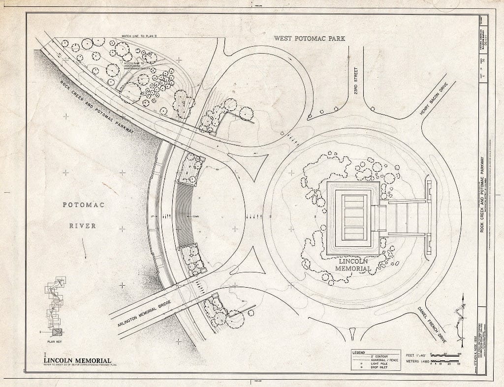 Blueprint 6. Plan I: Lincoln Memorial - Rock Creek & Potomac Parkway, Washington, District of Columbia, DC