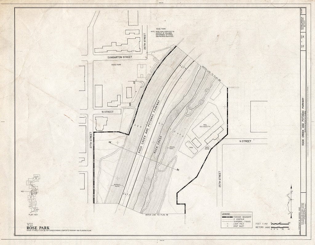Blueprint 26. Plan VII: Rose Park - Rock Creek & Potomac Parkway, Washington, District of Columbia, DC