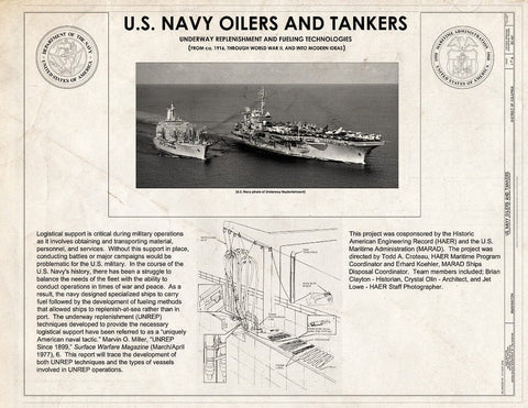 Blueprint Title Sheet - U.S. Navy Oilers and Tankers, U.S. Maritime Administration, Washington, District of Columbia, DC
